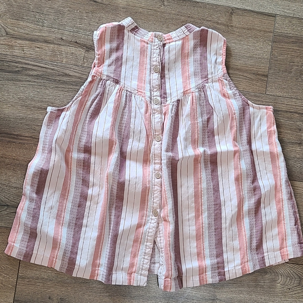 Gently Loved- ANA - Brown, Tan, Rust Striped Swing Top - Size XL - Picture 3 of 5